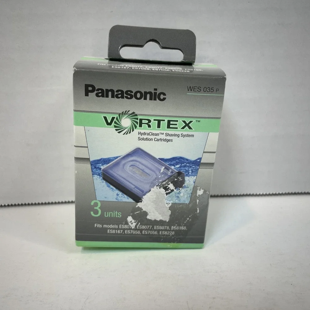 Panasonic Shaving Solution Cartridges Men 3ct Blue Vortex HydraClean WES 035 P